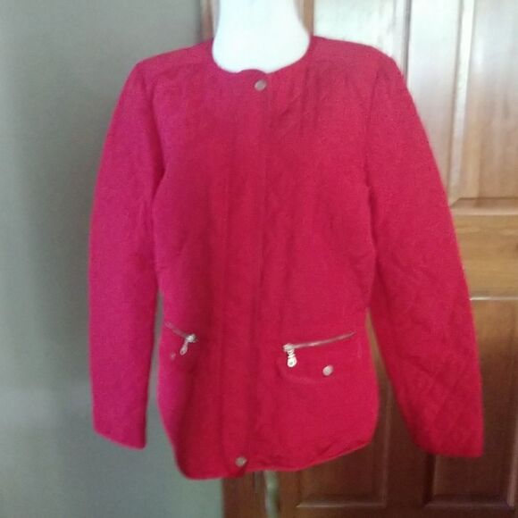 Talbots Lightweight Quilted Coat Size Medium - Picture 3 of 7